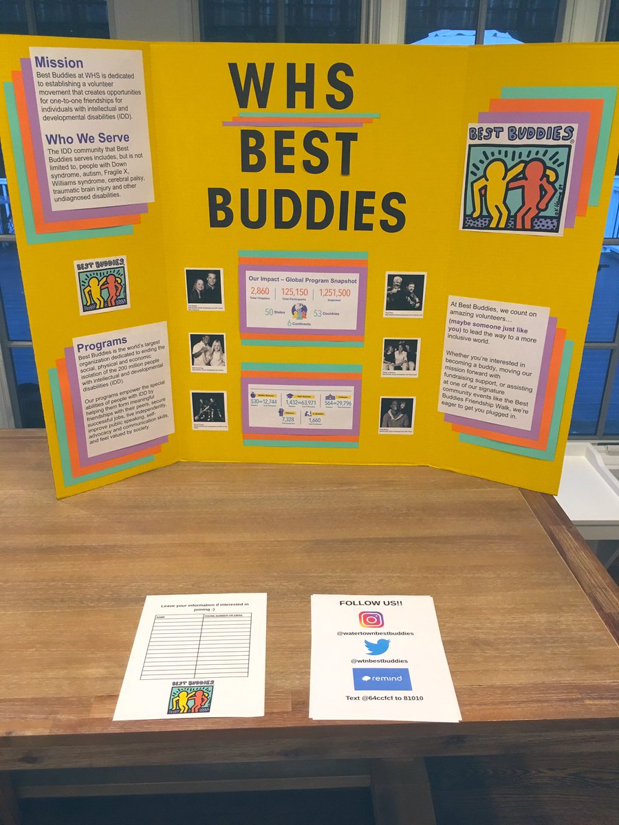 WHS Best Buddies is ready for the activity fair tomorrow!
