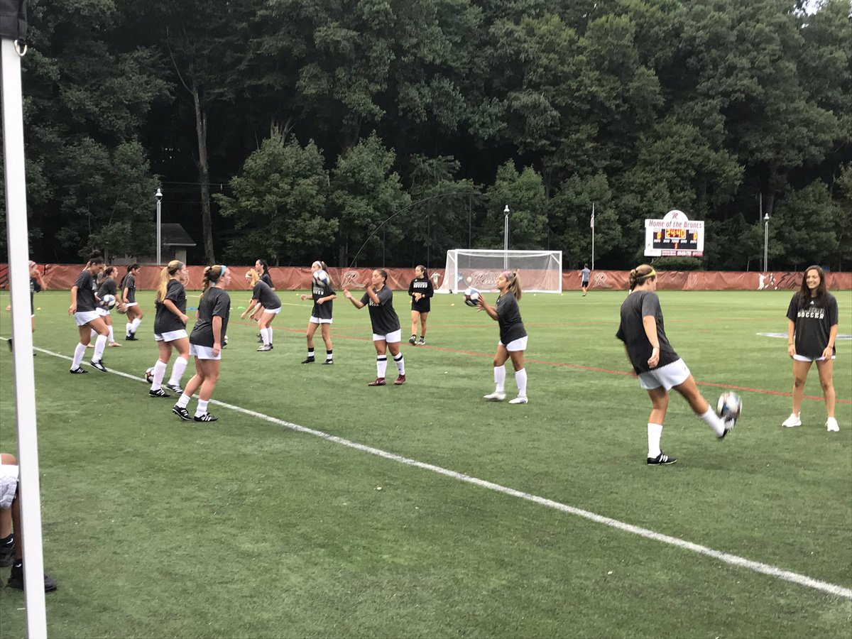 JohnLewis19's tweet photo. Two of Riverside High School’s all-time best are on opposite sides of the pitch tonight. Hannah Russell of St. Francis University vs. Hailey Russell of Rider University, coming up at 7 p.m. #RamUp https://t.co/S47A9EL26j