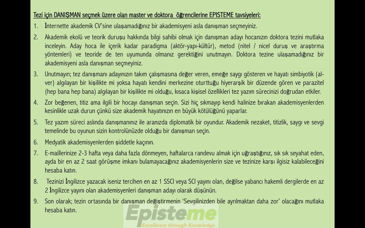 Teziniz için DANIŞMAN seçerken altın tavsiyeler: