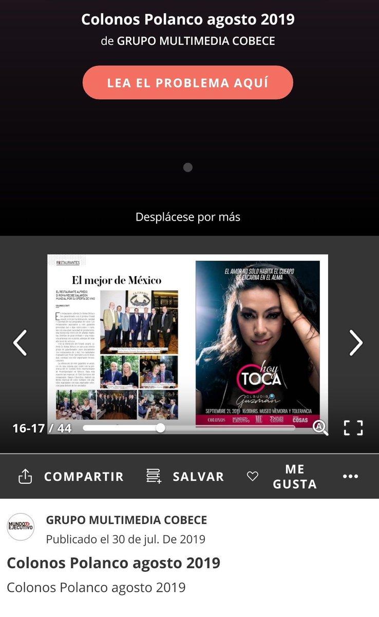 ClauGuzG's tweet photo. #HoyToca en #ColonosPolanco agosto 2019 ❗
Adquiere tus boletos → 🎫
https://t.co/9c1fKHwzWX
y apoya a nuestras #CausasHoyToca ❣
@CruzRoja_MX
@Fundacion_Caso
#FundaciónNeurociencias
Nos vemos el 21 de septiembre | 16:30 hrs. | @MuseoMyT
#Revista ⬇️
https://t.co/wVXicJx8EV https://t.co/dKX4baqPYj