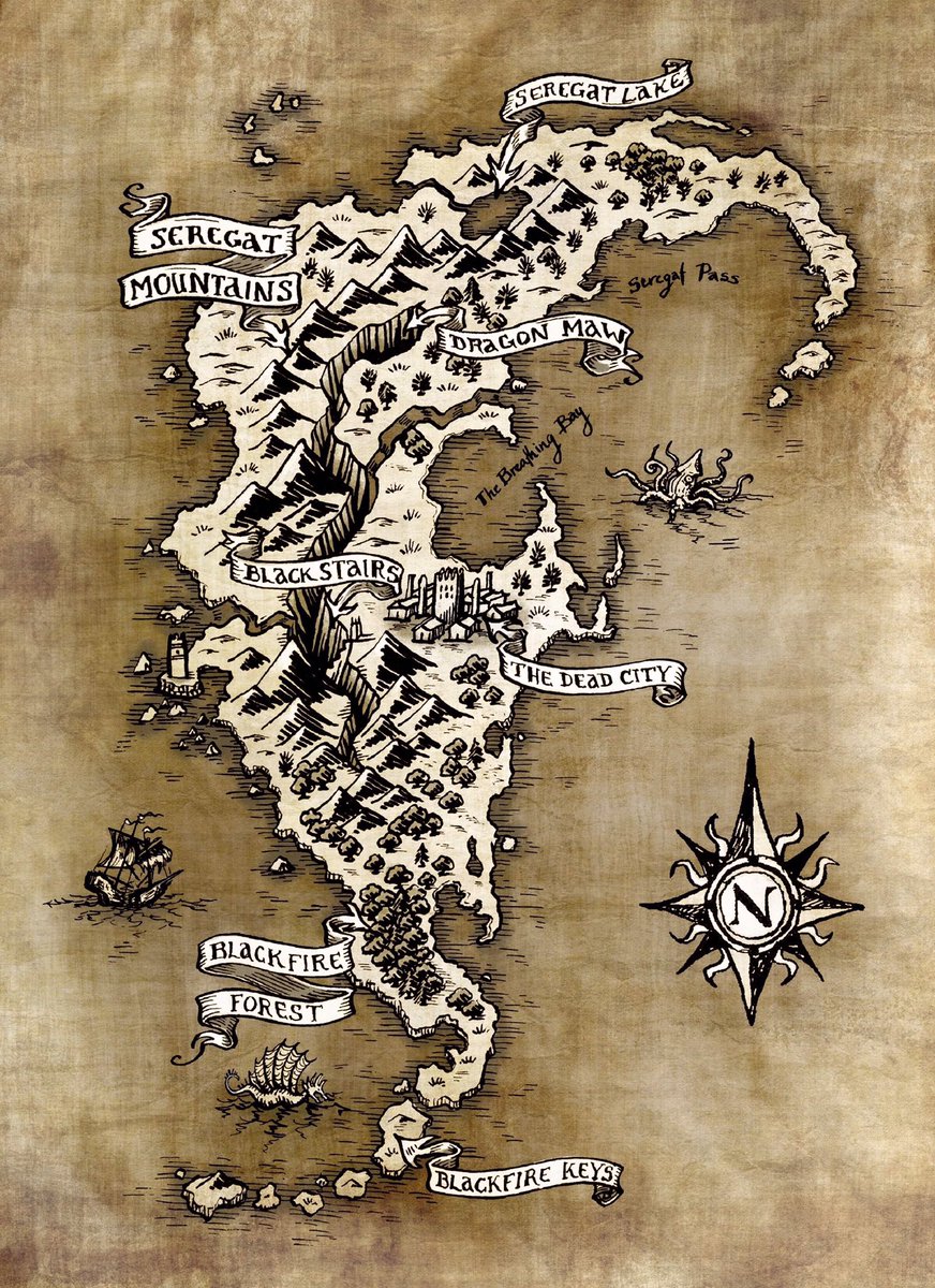 BeholdDBeholder's tweet photo. It’s been a while since I finished a drawing just for me, but I finally made this map! It’s still dnd related. I’ve been inspired greatly by every other fantasy cartographer I follow ✨ #fantasymap #fantasyworldmap #cartography #illustration #dndmap https://t.co/u7xfnHaOWJ