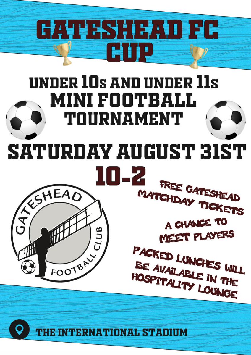 🏆 We're hosting an U10's and U11's football tournament at the GIS before our game against <a href="/BrackleyTownFC/">Brackley Town FC</a> this Saturday!

Full details below 👇