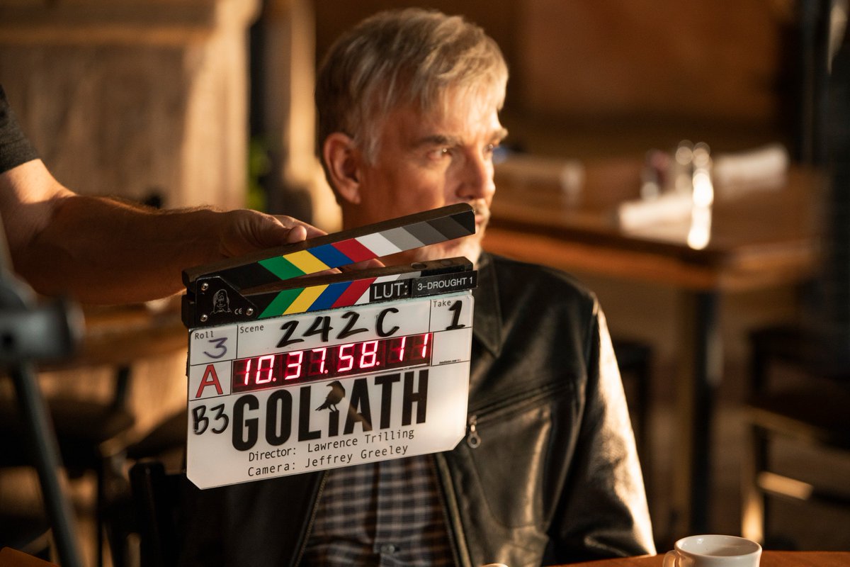 goliathtv's tweet image. You don't mind us sharing some behind-the-scenes photos, do ya? 🎬 Season 3 of #Goliath arrives October 4.