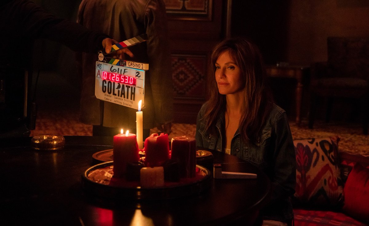 goliathtv's tweet image. You don't mind us sharing some behind-the-scenes photos, do ya? 🎬 Season 3 of #Goliath arrives October 4.