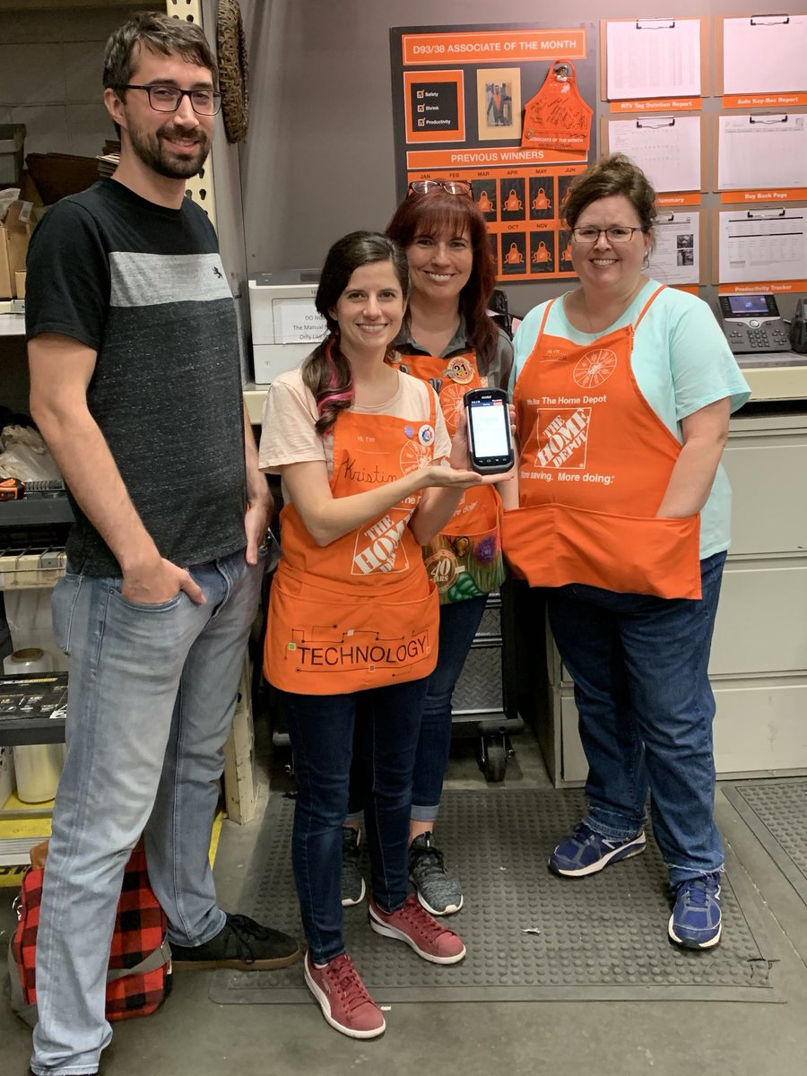 LynnDicus's tweet photo. Spent today at #111 installing their new Receiving Board and working with IT and UX on our Inbound Freight App. Thanks to David and team for all their feedback and prep work! #receivingboardrefresh #HomeDepot #inboundfreight https://t.co/dNLHsb0Kkc