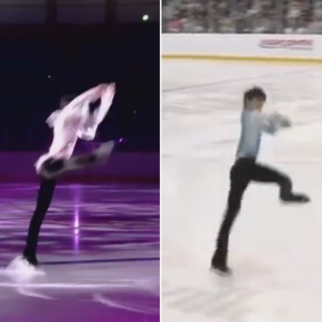 なんでそうなる Twitter પર 左がディレイドアクセル 右がトリプルアクセル 踏み切り姿勢が全然違うんだよ トリプルアクセル は膝を曲げて ディレイドアクセルはスリージャンプ同様に膝が真っ直ぐ トリプルアクセルのパンクも膝は曲がるから ディレイド