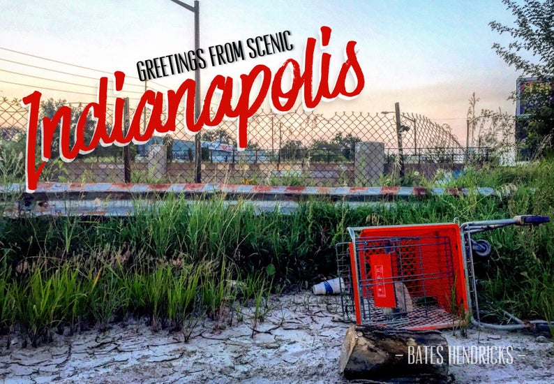 FOX59's tweet photo. Indianapolis photographer Tj Maxfield had no idea these ironic postcards would end up doing some good for the city! 

@kibiorg saw about them and sprang into action, adding cleanups in some of the littered areas. https://t.co/kJBE0CumwA https://t.co/gtbRB6Egw9