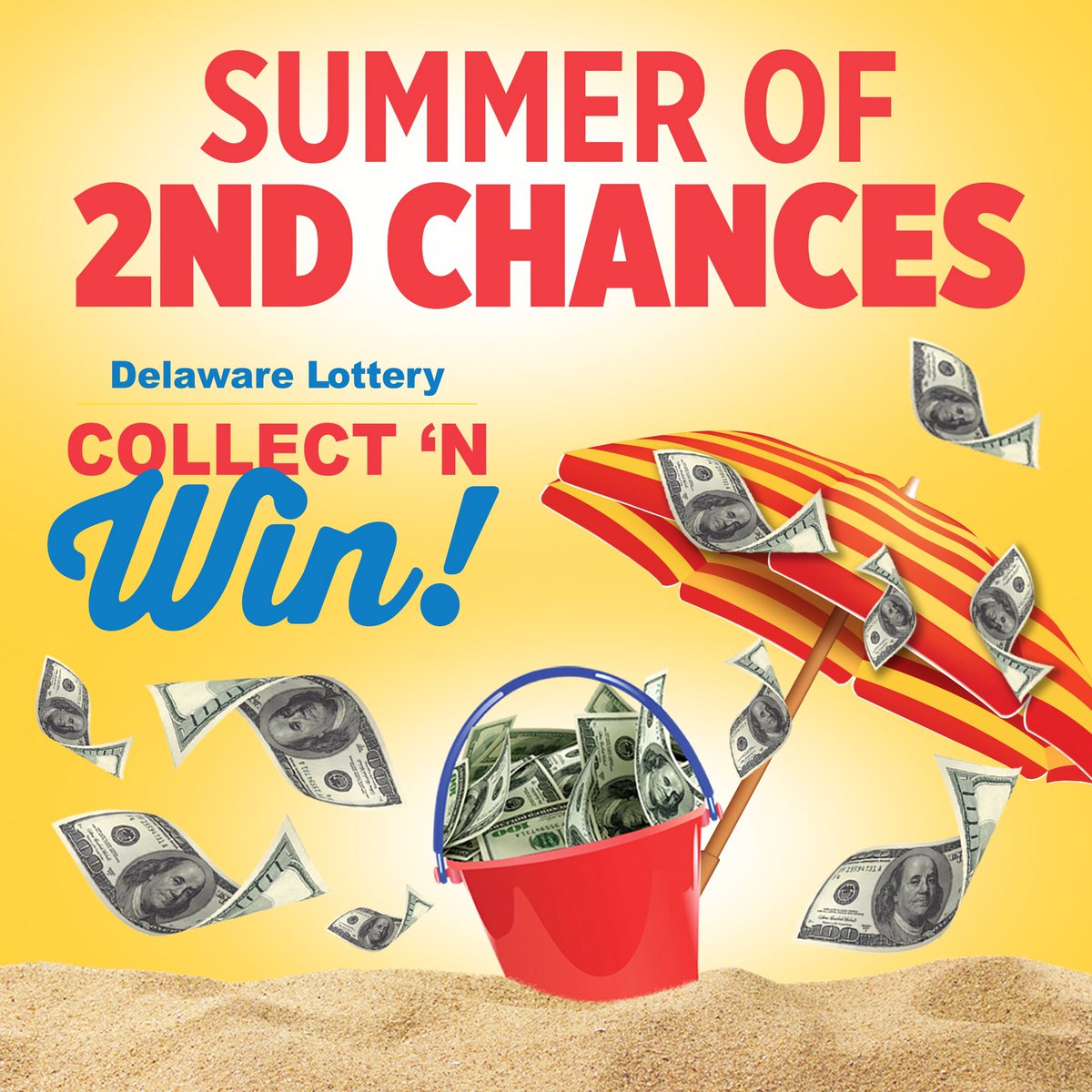 DELottery's tweet photo. Let's make this the summer of second chances! Save your non-winning tickets and sign up for Collect 'N Win, for a chance to win $500 in rewards!
#netDE #DELottery #delaware #lottery #collectnwin #playcollectwin https://t.co/ePPQPsgaSg