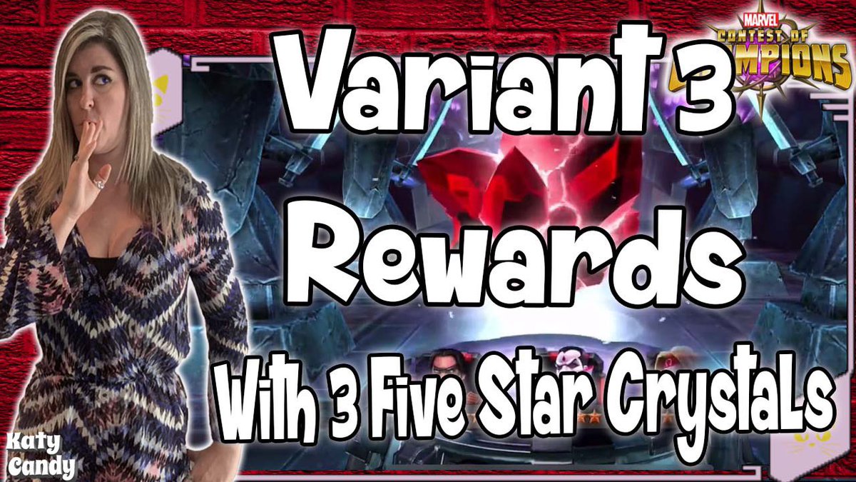 KatyCandy16's tweet photo. My Variant 3 Rewards with 3 Five Star Crystals | Marvel Contest of Champ... https://t.co/0cWc5Fnx41 via @YouTube @MarvelChampions #mcoc #contestofchampions #Variant3 #CrystalOpening #crystals https://t.co/4Q3zl5AN1D