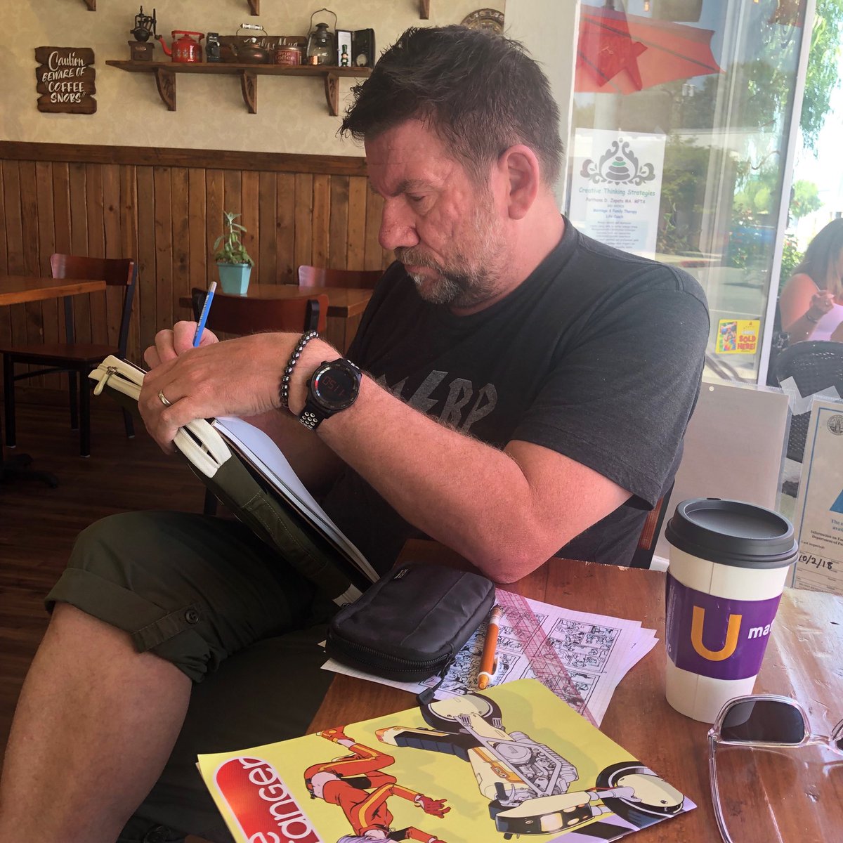 blackcrownhq's tweet image. What’s next? #DrawComicsInPublicDay but of course! ⁦w/ ⁦@pjbond⁩ @blackcrownhq⁩ #therulingclass #vivacomics #art #alchemy #comics #chaos