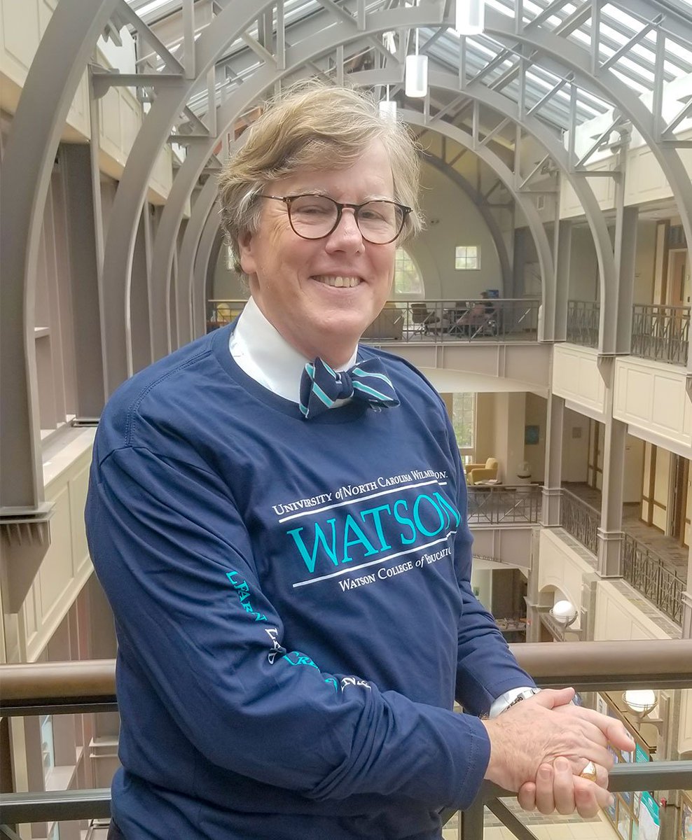 UNCWWatsonEd's tweet photo. Watson just happens to have the BEST person available to celebrate both #NatlBowTieDay AND #WatsonWednesdays!! That's a classy Dean! #DapperDean #bowties https://t.co/chPl2wdKxo