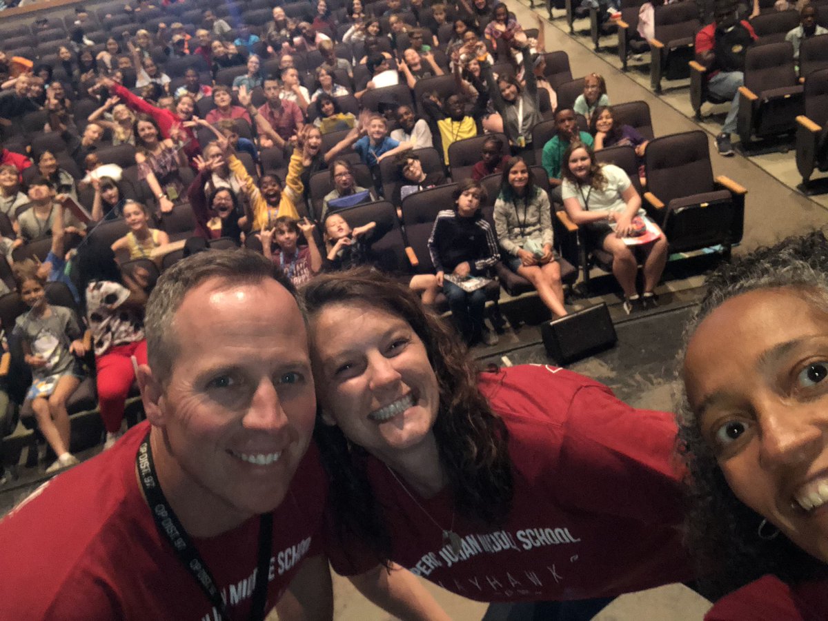 Great 1st day at Julian Middle School! So impressed with our new 6th grade students after spending time with them in the auditorium. Proud to have them join the Julian family! #julianworks #oakpark97