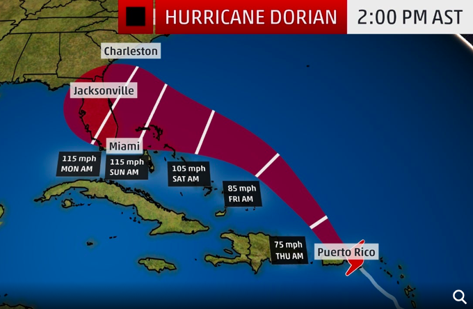 BAirProducts's tweet photo. Dorian Now a Hurricane Moving Through the U.S. Virgin Islands; Hurricane Threat Grows For Southeast U.S.
Will Dorian hit Florida? The path is uncertain but officials say to get ready.
#rain #usaweather #flooding #rainfall #streetflooding #florida #dorian #hurricane #cnn https://t.co/Z62ApOqHLH