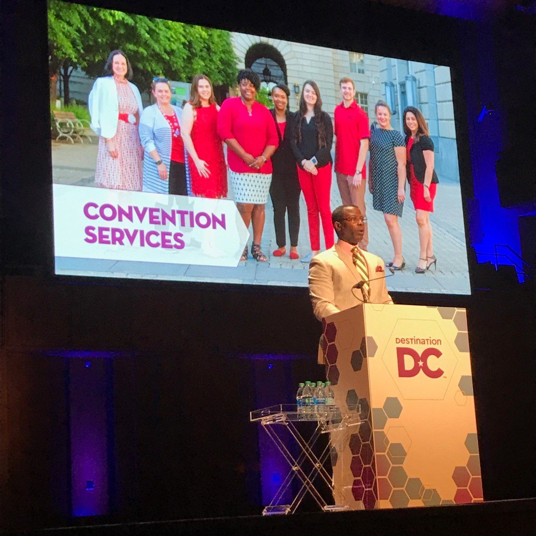 Moonshotevent's tweet photo. We had a fantastic time at #TheReach at The John F. Kennedy Center for the Performing Arts for the Destination DC Annual Marketing Outlook Meeting. Such a show of local pride #TheRealDC #eventplanners #eventprofs #hospitalityindustry #eventdecor #kennedycenter #dctheatre #dccool https://t.co/VNG6ipZe9i