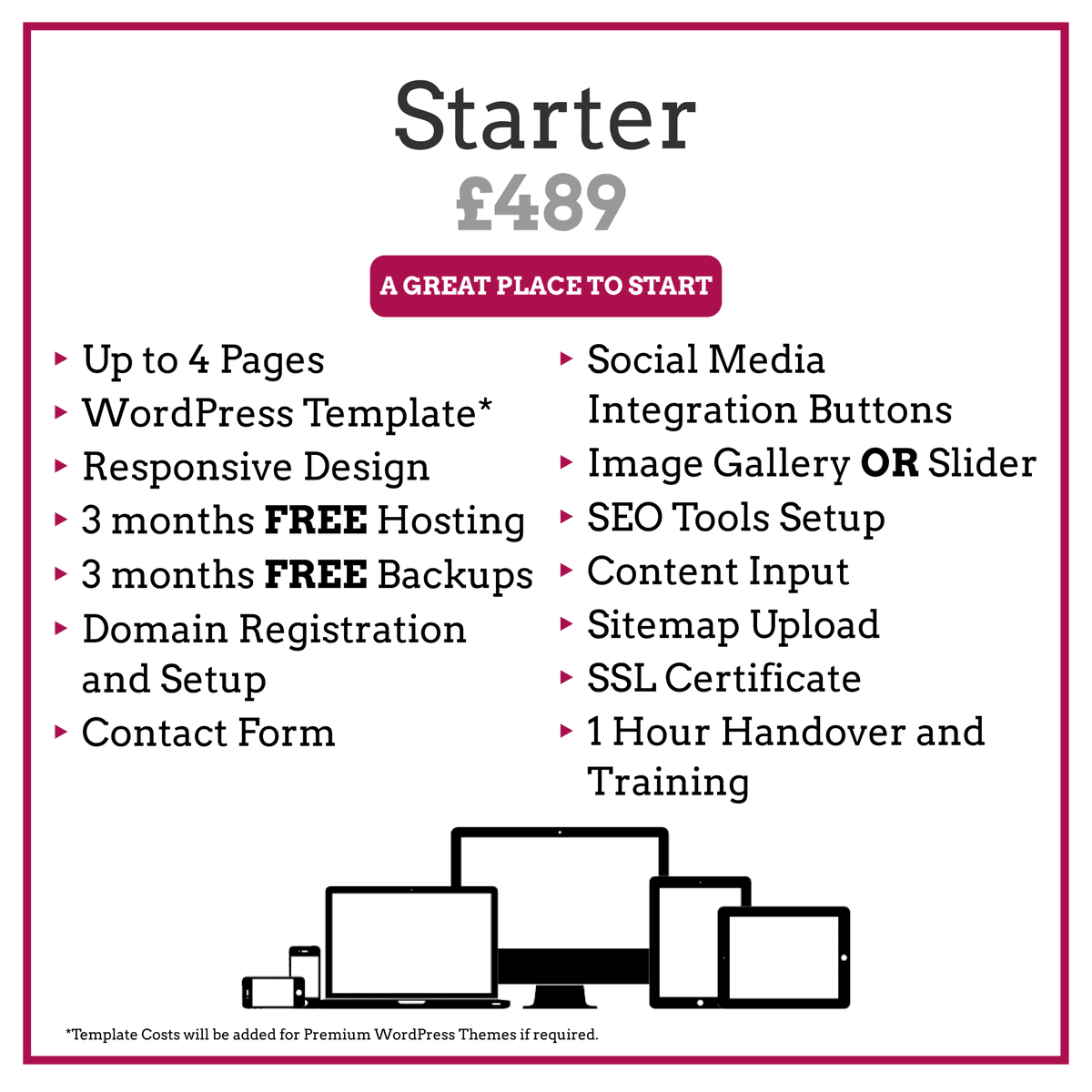 Website Design packages start from £489 - get in touch and see if we can help get your business online! #MalvernHillsHour #Wordpress #WebsiteDesign #Affordable