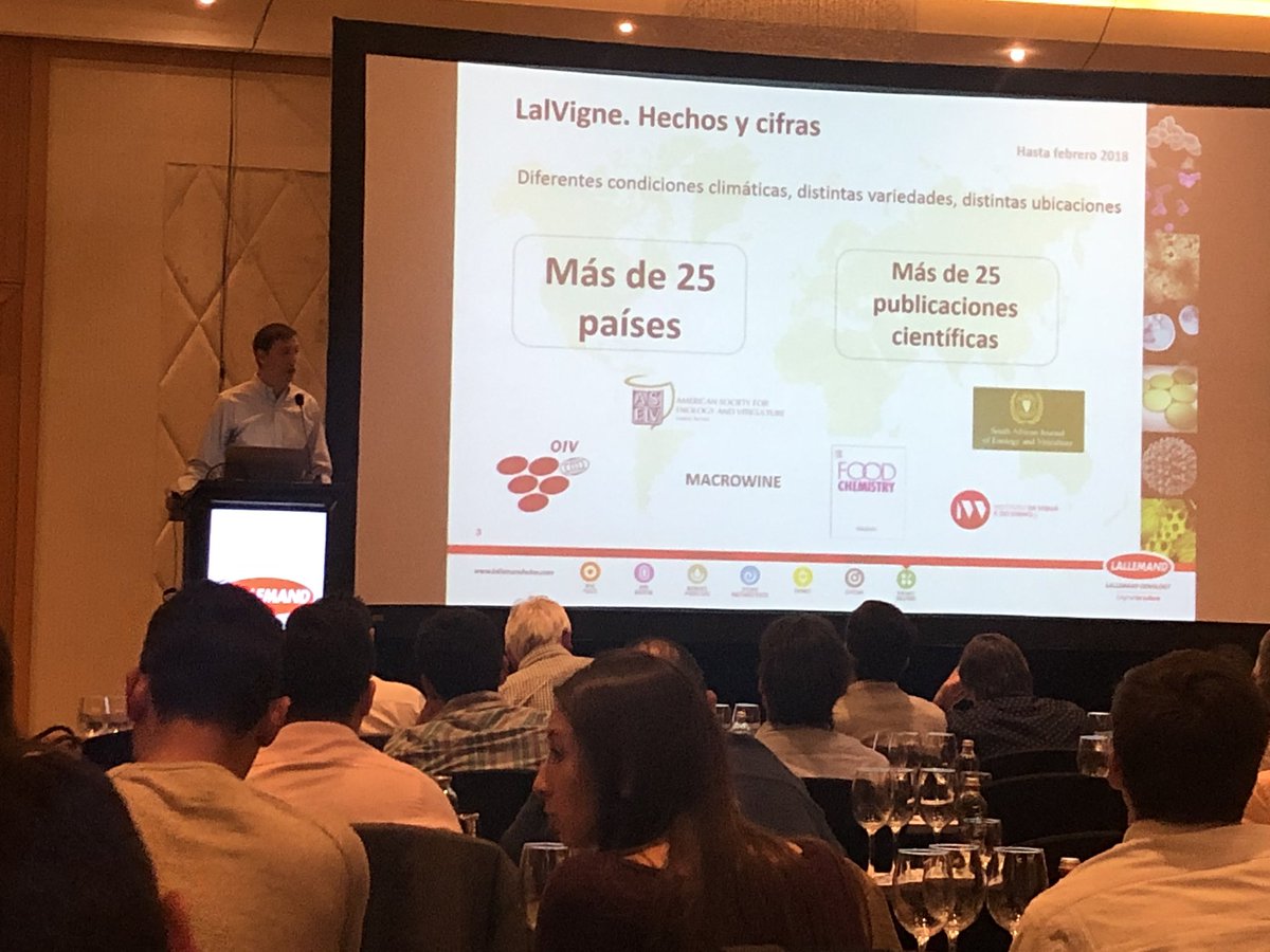 Hoy en Chile. Presentación de las líneas de I+D y últimas novedades de 
Today in Chile. Presenting R&amp;D lines and updated biotech of 
 <a href="/LOenology/">Lallemand Oenology</a> 
 #microbiología #vino #viñedo #enología #viticultura #Originalbyculture  #LalVigne #Growyourwine
#controlselecciónoptimización