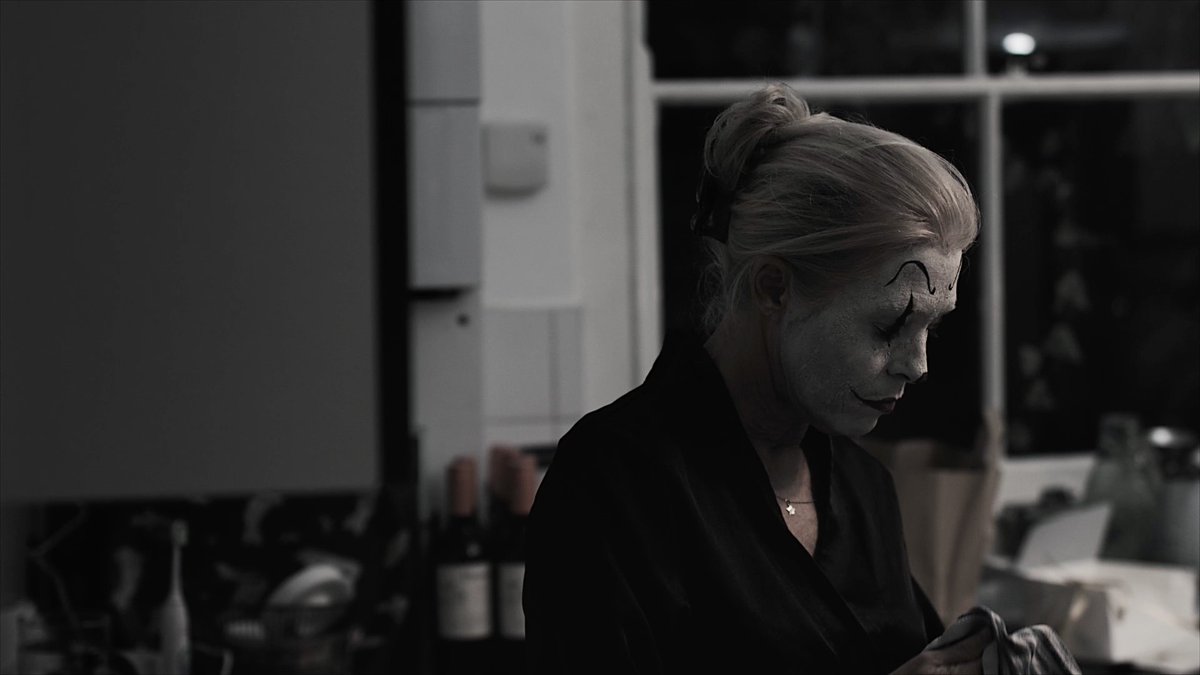 JPNGould's tweet photo. ‘Grin’, a short piece by director @joelynntw , is out today on Channel 4’s Random Acts. Shooting Steve Oram &amp; Tania Wade’s segments last year was a whole lot of creepy fun. Check it out via the link in my bio 👌
.
.
.
#directorofphotography #channel4 #randomacts #clowns https://t.co/wBjKnSGVnU