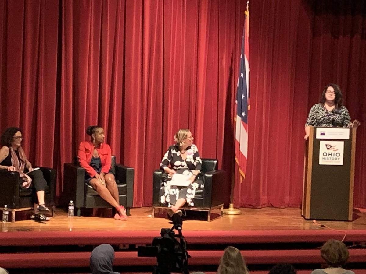 jamisonpack's tweet image. Attending the #bigtable talk at the @OhioHistory Center on Women’s Suffrage as an ongoing process to the right to vote. @stacialeigh @lwvohio @colsfoundation