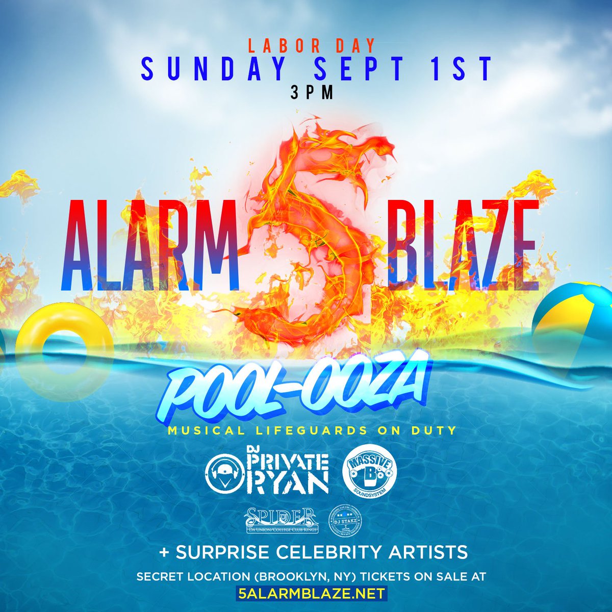 EmpireEntity's tweet photo. 5 Alarm Blaze is Poolside this year. DJ Private Ryan, Massive B, DJ Spider, DJ Stakz &amp; HUGE surprise celebs. Tix $15 for Limited time - https://t.co/z2Qts4gi29 https://t.co/eO3rc0lxms