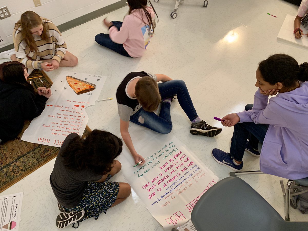 MmeJLOchoa's tweet photo. Proficiency! Guiding Questions: How do we know our proficiency level when we speak French? &amp; Which level are we aiming for? Ss are writing examples at each level in English so they know their goal when writing in French! https://t.co/BeItTwOb3x
