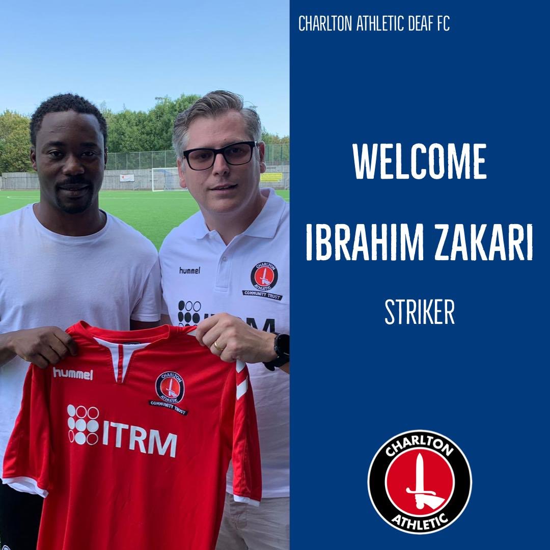 WellingUtdDeaf's tweet photo. Let’s welcome Ibrahim Zakari to our club and he will help us to get the goals! 🙌🏼  #striker #ballinthenet #shooting #signing #fresh #newplayer #welcome #football #deaf #charltonathletic #cafc #cadfc #newseason https://t.co/yFpLzBGpUk