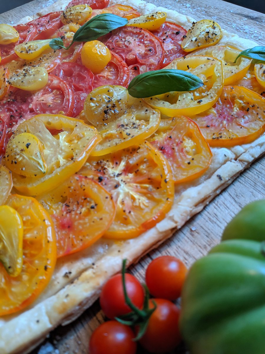 Got tomatoes? Coming to the blog soon: Heirloom Tomato Gallette. #farmhouseten #Foodies #chef #foodblog #foodblogger #RecipeOfTheDay