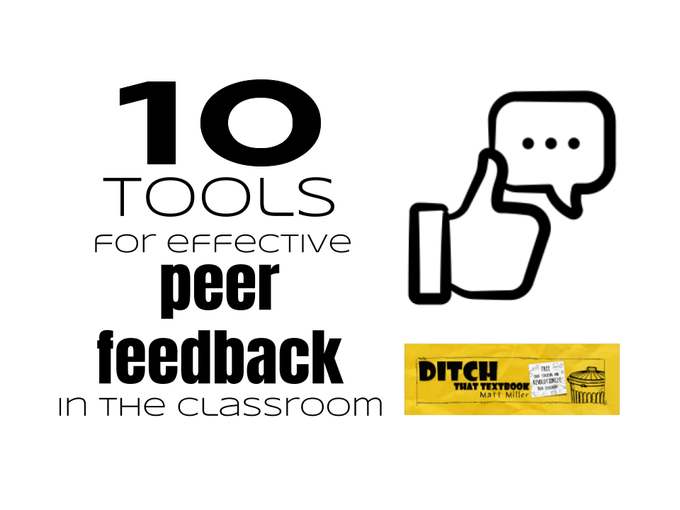 DitchThatTxtbk's tweet photo. 10 tools for effective peer feedback in the classroom
💥Fabulous ideas 💡from the #DitchBook community
📹Video feedback w/ @Screencastify & @Flipgrid
🗣Two stars🌟 & a wish✨protocol
🎧Audio feedback w/ @gosynth
+ MORE
https://t.co/pBtsqGXSxJ @jmattmiller https://t.co/qGcFcwV4gC