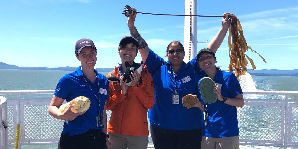 BCFerries's tweet photo. There are only a few more days left to catch the #CoastalNaturalists! They're excited to raise awareness and appreciation for the amazing wildlife within BC & provide a unique experience for our passengers through a one-of-a-kind program. Keep an eye out for them! #SeaForward ^oj https://t.co/M9ZE5gBTXZ