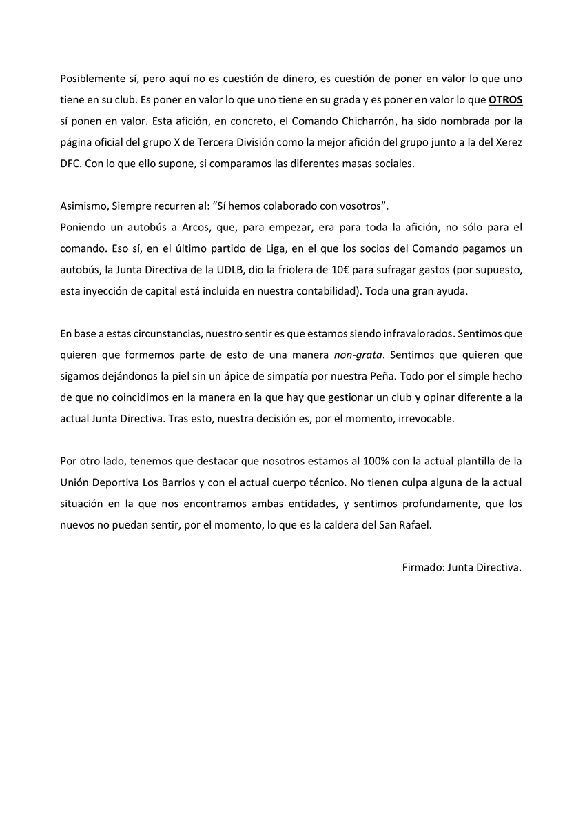 comn2chicharron's tweet photo. COMUNICADO OFICIAL | No se animará hasta nuevo aviso. https://t.co/FvTlBn583g