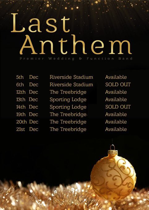 Update on the Christmas gigs