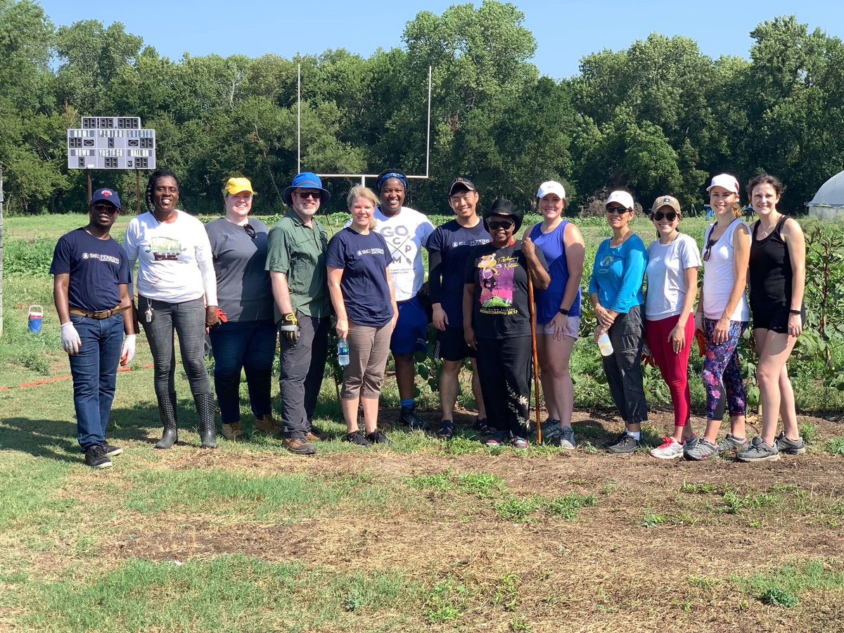 Tracy Allred (@taallred) on Twitter photo Theology students, staff, and an alum of <a href="/PerkinsSMU/">Perkins Theology SMU</a> started off the first week of classes <a href="/SMU/">SMU</a> serving at the @PaulQuinnTiger @WEOverMeFarm. We weeded beds and picked okra, squash and cucumbers! Then on to lunch <a href="/BontonFarms/">Bonton Farms</a> Cafe. <a href="/CommunitySMU/">SMUCommunity</a> <a href="/umcscu/">UM Schools, Colleges & Universities</a> #CommunityEngagement Theology students, staff, and an alum of <a href="/PerkinsSMU/">Perkins Theology SMU</a> started off the first week of classes <a href="/SMU/">SMU</a> serving at the @PaulQuinnTiger @WEOverMeFarm. We weeded beds and picked okra, squash and cucumbers! Then on to lunch <a href="/BontonFarms/">Bonton Farms</a> Cafe. <a href="/CommunitySMU/">SMUCommunity</a> <a href="/umcscu/">UM Schools, Colleges & Universities</a> #CommunityEngagement