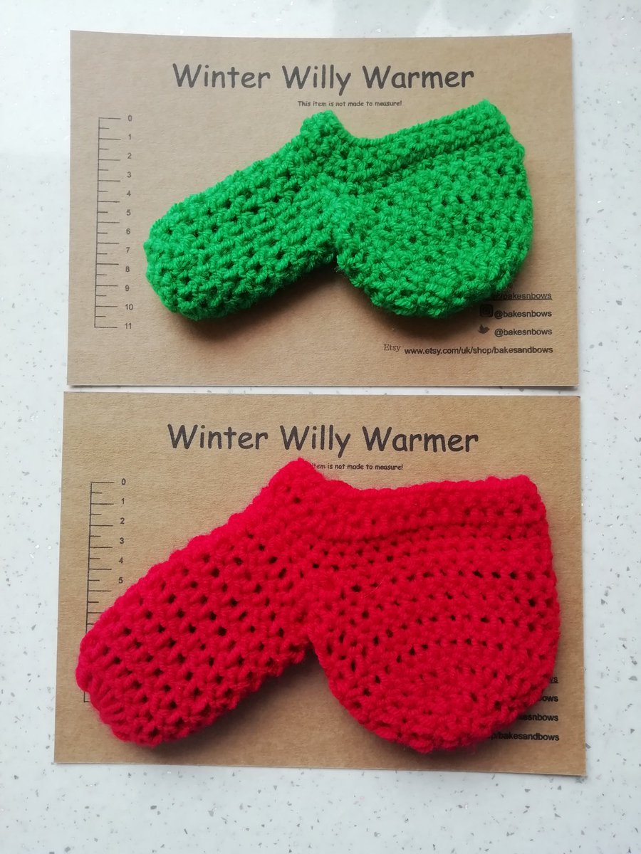 BlossomKnitsGB's tweet photo. @GuildOfMakers Hi #makershour I'm a newbie here ๐ I've been working on some novelty Christmas items including these willy warmers ๐ https://t.co/KvDkHapUxx
#etsyshop #etsyseller #etsymk #shopindie #shopsmall https://t.co/kbU0LW6Bt5