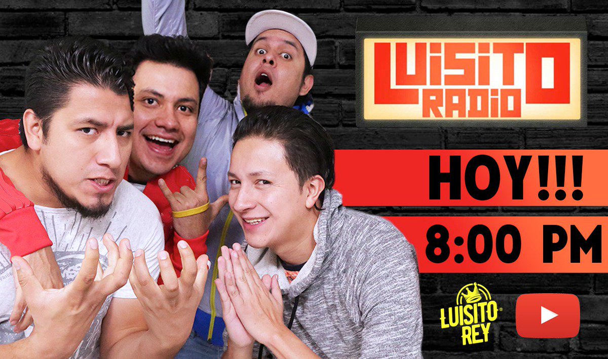 luisitorey's tweet image. ¡¡Luisito Radio está de regreso!!, estaremos a las 8 p. m. con @CrissMartell, @SoyFedelobo y @Fexhernandez11 ¿Ya tienen todo listo?
