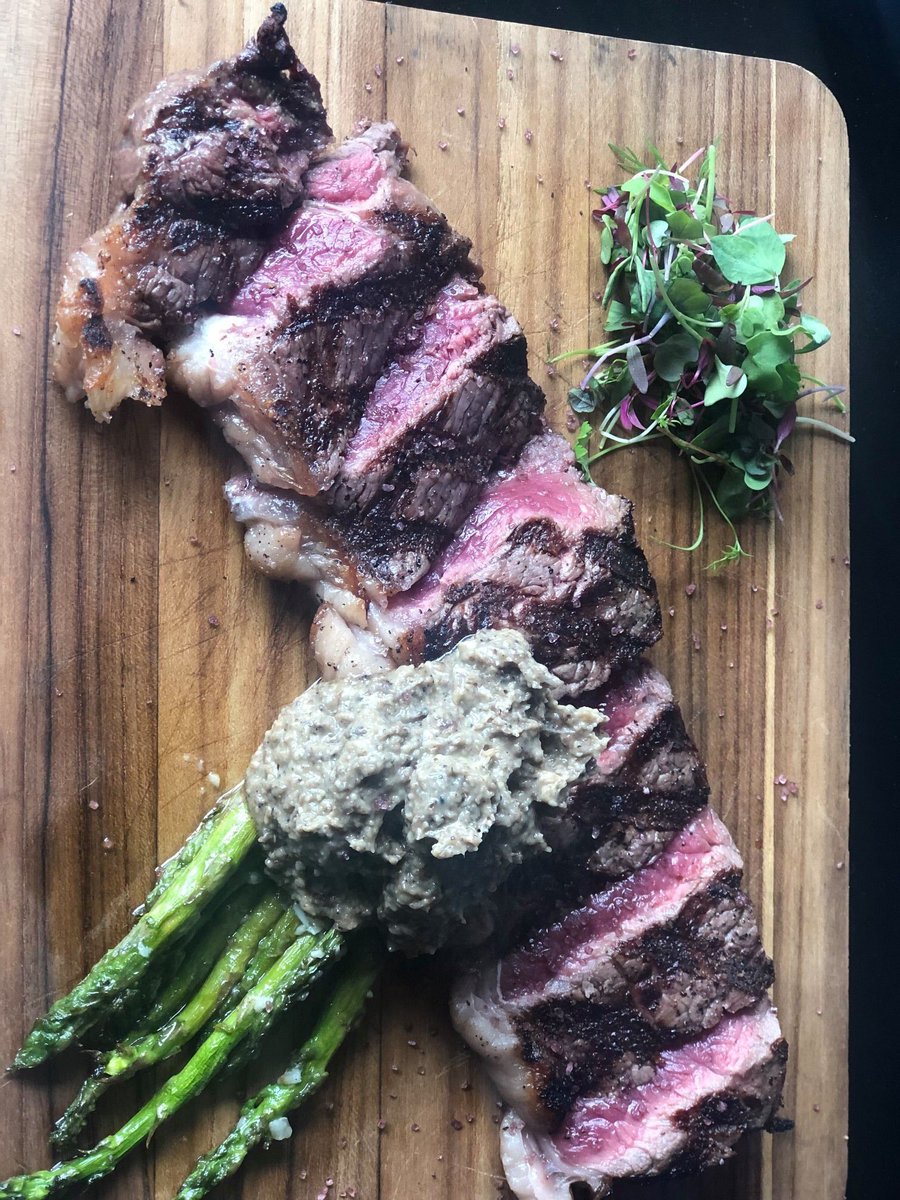 CuveeWineTable's tweet photo. Black Hawk Farm, American Wagyu, 10 ounce ribeye grilled . crispy herbed potato wedges, balsamic, bleu cheese stuffed olives #steak #special #eat #louisville https://t.co/PSHjcD38HL