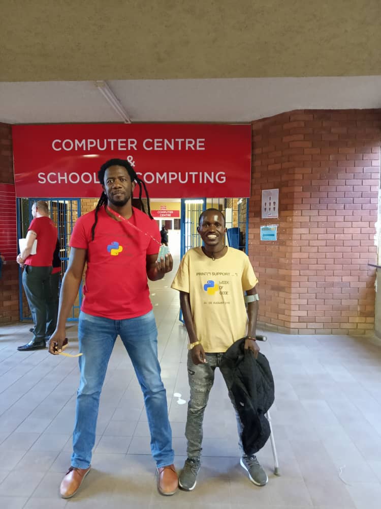 muheuenga's tweet photo. Last day of #PythonWeekOfCode2019. Uazu from Telecom Namibia https://t.co/p8YlKeoniZ