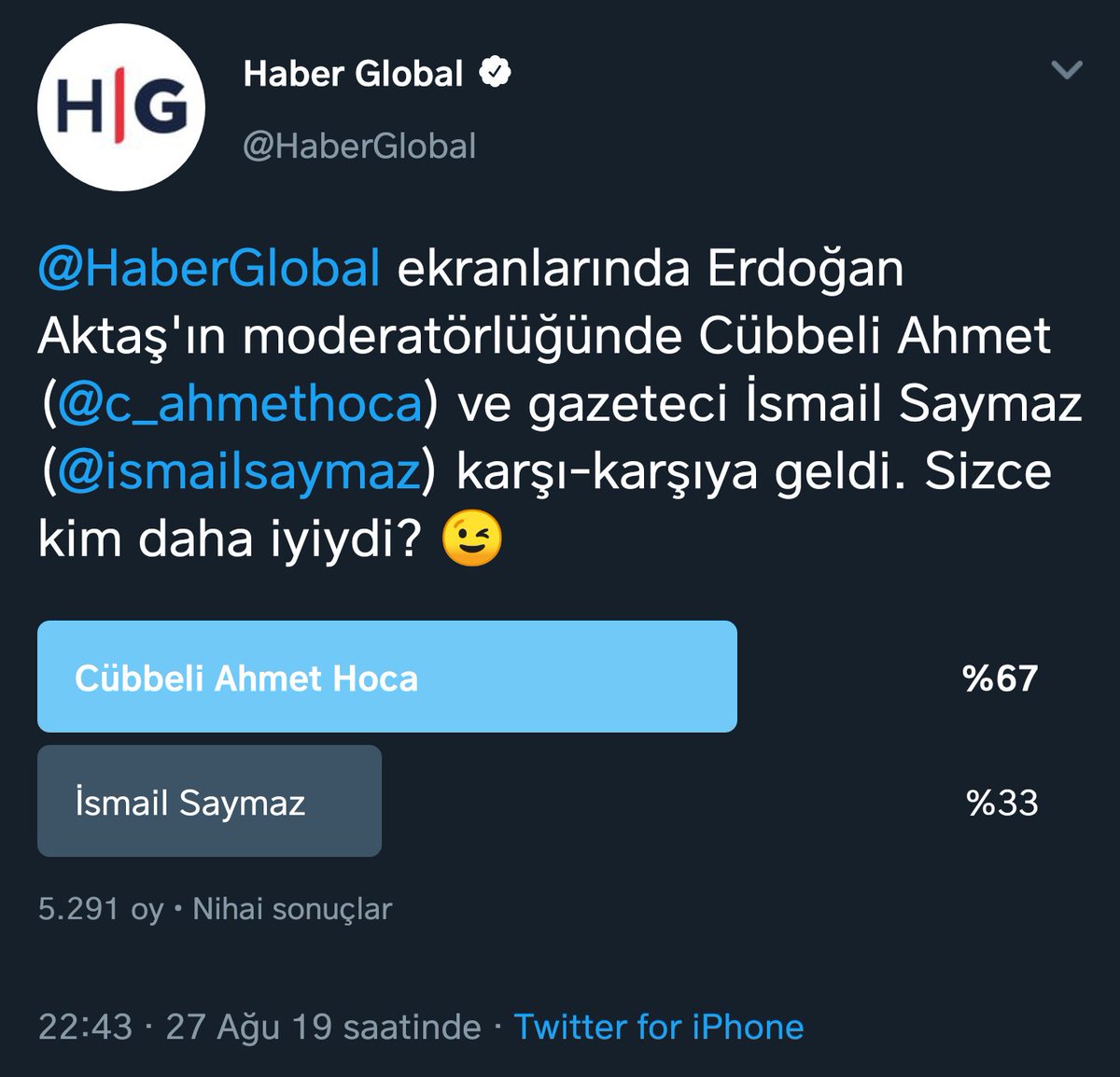 Cübbeli Ahmet Hoca tweet media
