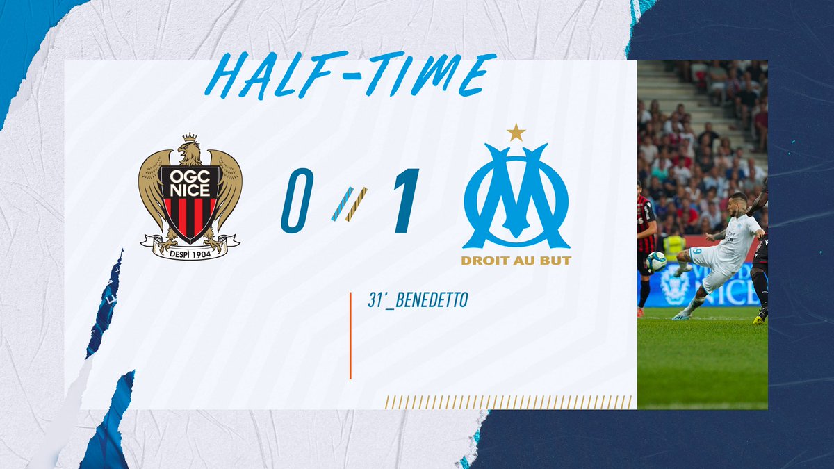 OM_Officiel's tweet image. ⏱ 45+4 | #OGCNOM 0️⃣-0️⃣ 

L’OM mène au score à la mi-temps après un but de @PipaBenedetto ✨

Encore 45 minutes pour décrocher les 3️⃣ points 👊