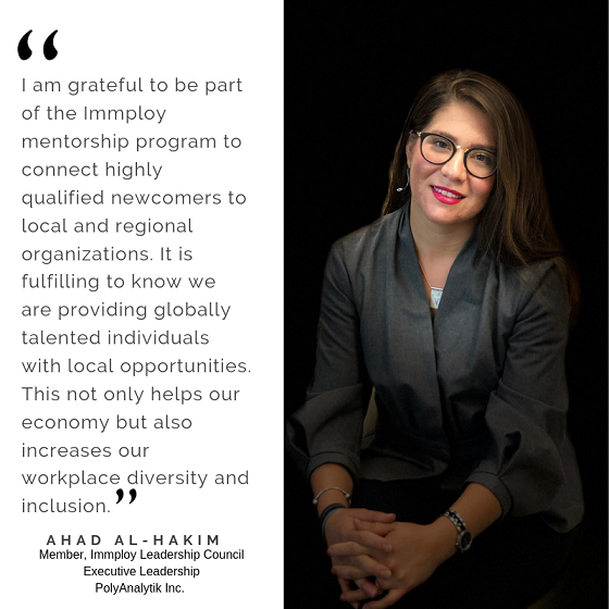 WILLimmploy's tweet photo. We agree with Ahad Al-Hakim, and we hope you do too. Immploy is honoured to have you as a member of the Leadership Council. Thank you for your support and leadership.  #ImmployMentor #leadership #ldnont https://t.co/WcfUKmqWtr