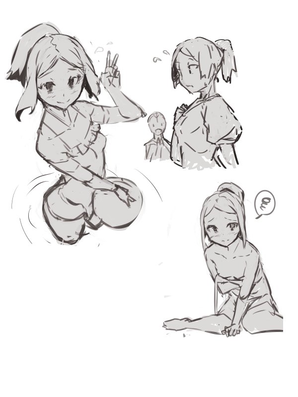 #深夜のひっそり落書き
#生存報告落書き
っは……ツイートしなきゃ!
一応生きてます!絵も描いてます!練習中です! 