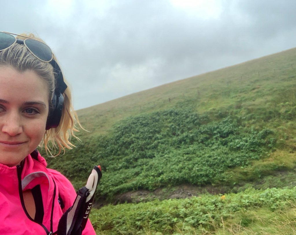 ElizaBart's tweet photo. Day 150!! I feel both emotional and proud of making it this far! A tough, wet, and scenic day to bring it up as I crossed over the Pennines! 
Just 4 more weeks to go!  #4000kmwalkforJDRF https://t.co/RGrqM7JMF1