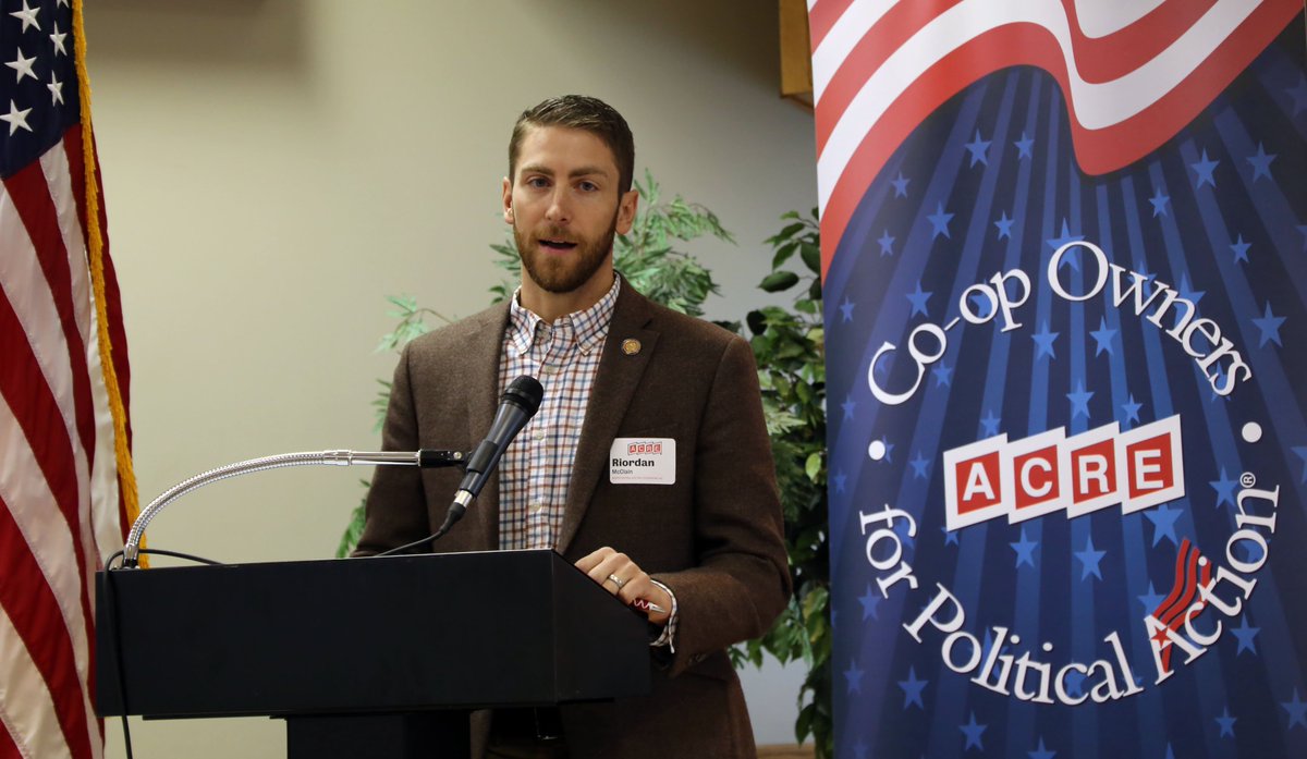 We appreciate the support <a href="/RiordanMcClain/">Riordan McClain</a> in keeping the voice of rural electric cooperatives heard in the political process. #ACRE #coopownersforpoliticalaction