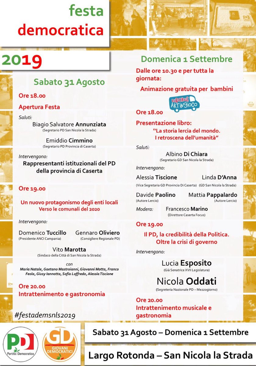 marottavito's tweet photo. Ecco il programma definitivo. Al centro della discussione il futuro del Paese e le prospettive per la nostra Città @AlbinoDiChiara @AisselaTi @espositoluci @nicolaoddati1 https://t.co/SoA0iQejfS