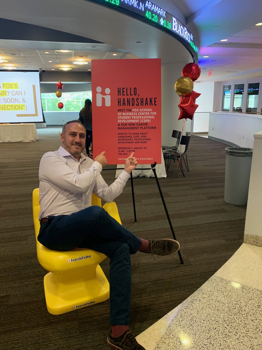 Bora_Ozkan's tweet photo. Hello Handshake @foxschool @foxcspd new career management platform! Sign up today and explore your options #handshake #foxschool #templemade https://t.co/h4XNZcbZ5b
