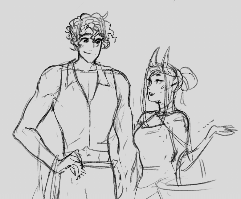 some other cute monty and ravenna doodles uwu 