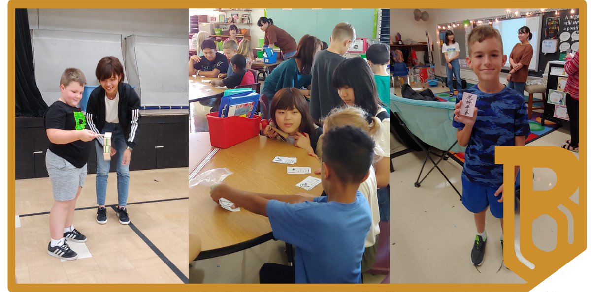 What a GREAT day at Grandview Elementary! Future educators from <a href="/GifuUniversity/">岐阜大学</a> stopped by to learn about the Bellevue classroom, and to teach our students about Japanese culture. Arigato (thank you) to our new tomodachi (friends)! #lovethevue