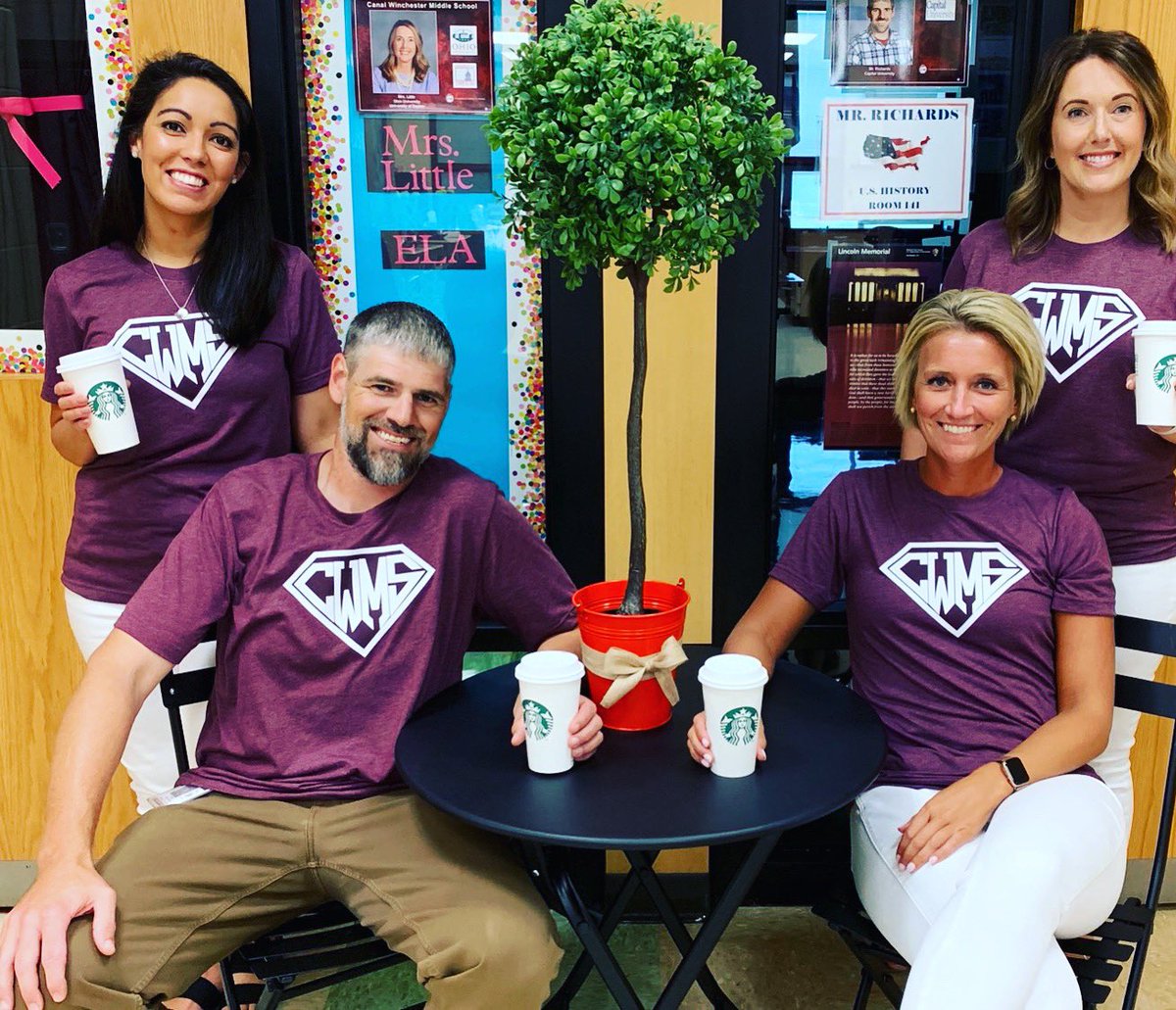 CwmsMrs's tweet image. Team 8-3 is ready to get back to the daily grind! ☕️💚 What a great first day! Welcome to all of our new 8th graders. #cwway #CWMSchangemakers @CWMS_office