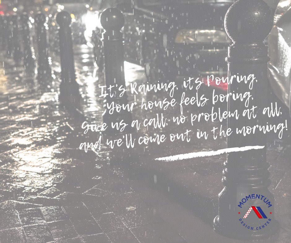 It's Raining, It's Pouring. Contact Momentum for your Home needs. #momentumdesigncenter #rainingpouring #generalcontractor #virginia #maryland #washingtondc