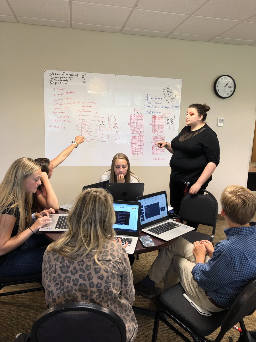 isd719's tweet photo. MNCAPS students were hard at work on day 2 with a problem-solving assignment and presentation. Great team work students! #LakerPride #MNCAPS https://t.co/NRqkO8aBr6