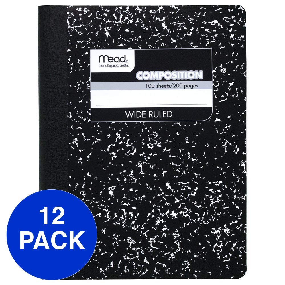 3 pack Composition Notebooks Wide Ruled 100 sheets New Unopened NWT 