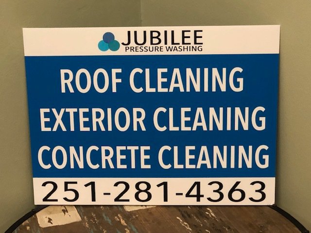 IdentitySigns1's tweet image. New yard signs for Jubilee Pressure Washing. Call Malcolm for excellent service.